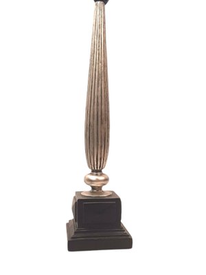 Modern Table Lamp in Iron and Wood on Silver-TCS-1225707