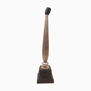 Modern Table Lamp in Iron and Wood on Silver-TCS-1225707