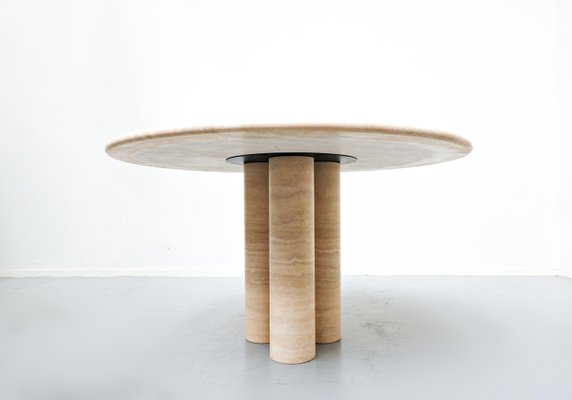 Modern Travertine Dining Table in the Style of Mario Bellini, Italy-FGA-969515