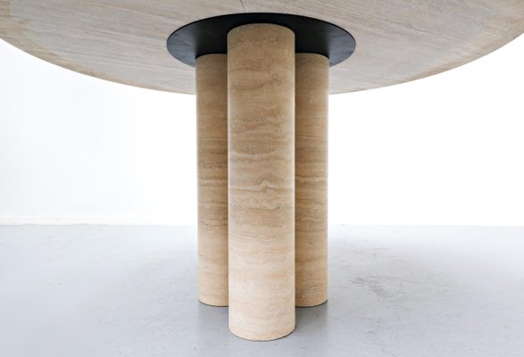 Modern Travertine Dining Table in the Style of Mario Bellini, Italy-FGA-969515