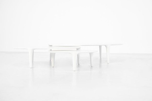 Modern Tripod Nesting Tables attributed to Wolfgang Bregentzer, Belgium, Set of 3-JG-1754788