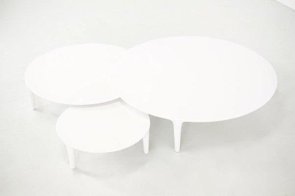 Modern Tripod Nesting Tables attributed to Wolfgang Bregentzer, Belgium, Set of 3-JG-1754788