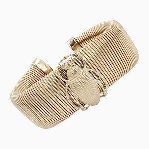 Modern Vermeil Scarab Beetle Bracelet-OLU-1144599