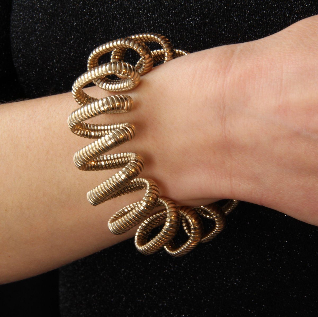 Modern Vermeil Spiral Tubogas Bracelet