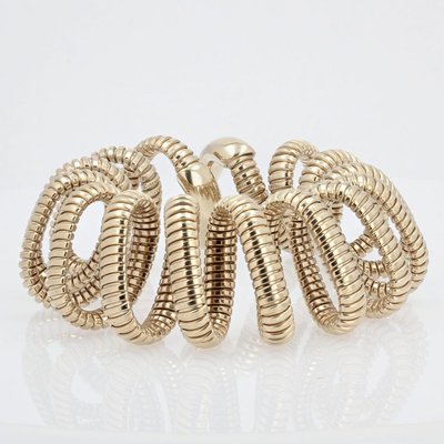 Modern Vermeil Spiral Tubogas Bracelet-OLU-1144597