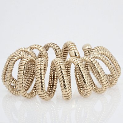 Modern Vermeil Spiral Tubogas Bracelet