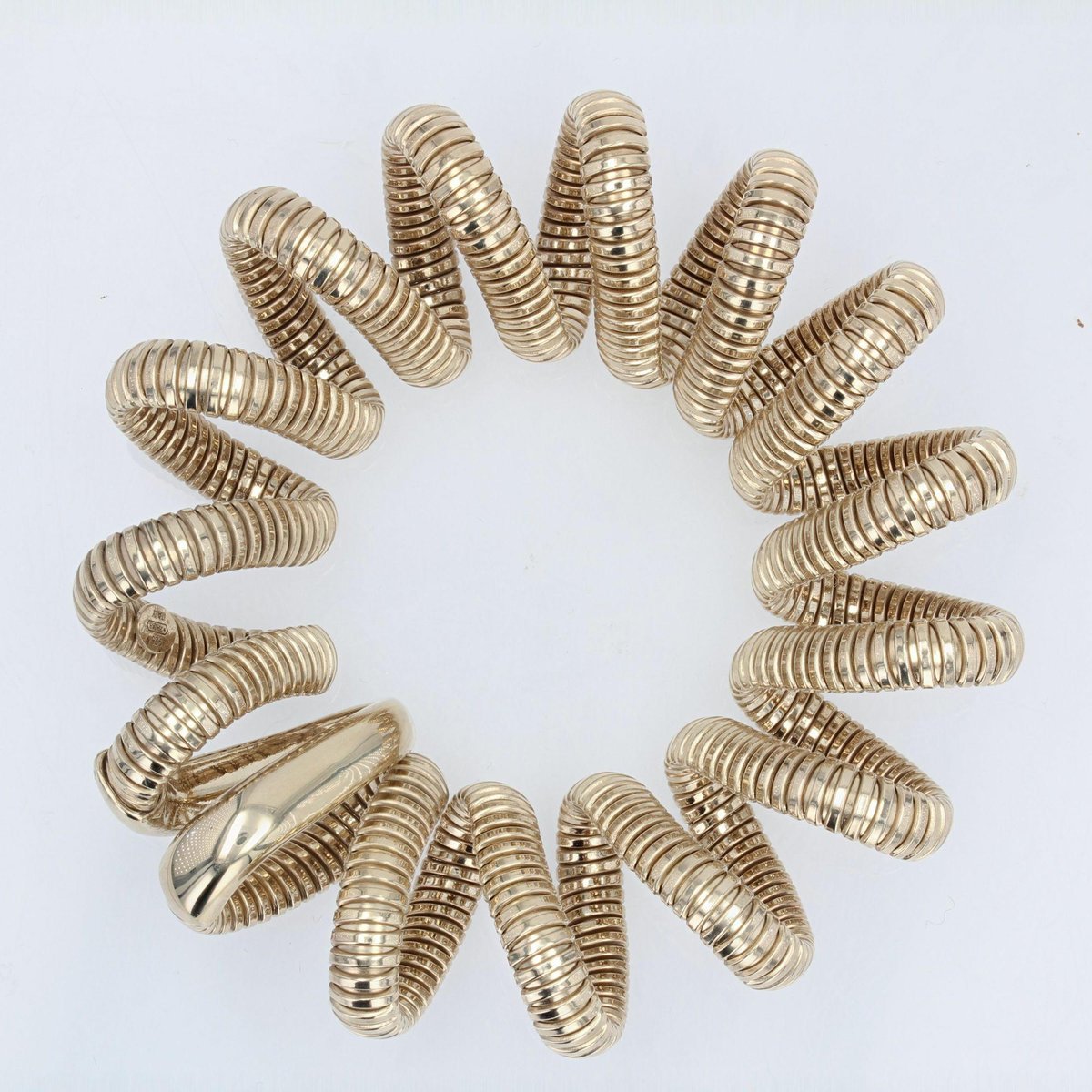 Modern Vermeil Spiral Tubogas Bracelet