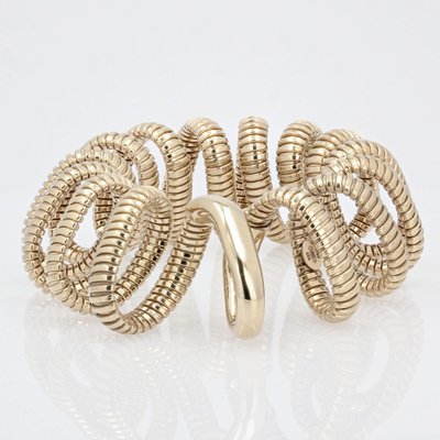 Modern Vermeil Spiral Tubogas Bracelet-OLU-1144597