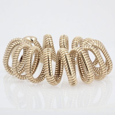 Modern Vermeil Spiral Tubogas Bracelet