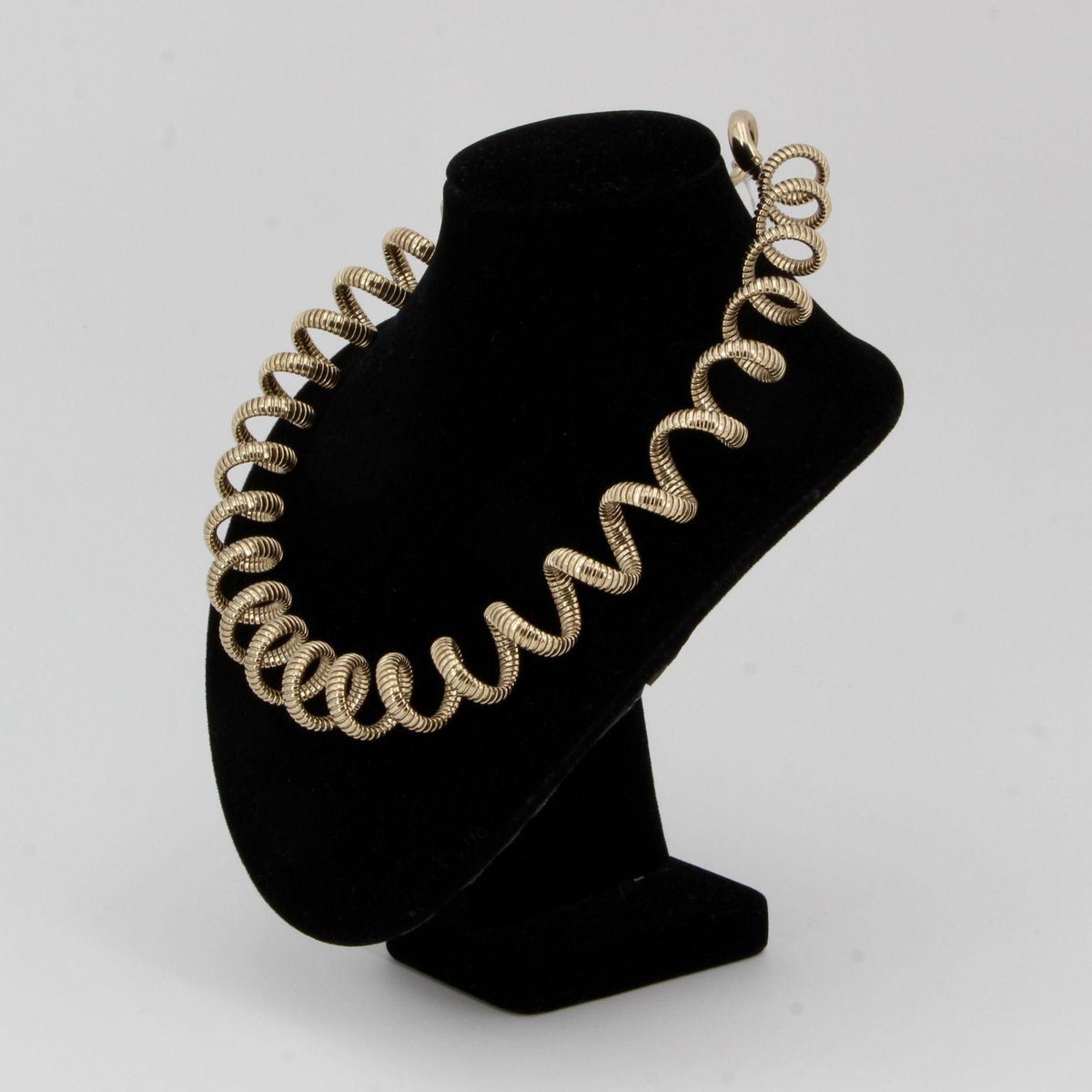 Modern Vermeil Spiral Tubogas Necklace