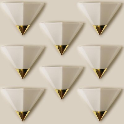 Modern White Glass Wall Lamps from Glashütte Limburg, 1970-VDW-1162597