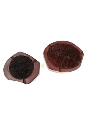 Modern Wood Ashtrays, France, 1970s, Set of 2-TXN-1820121