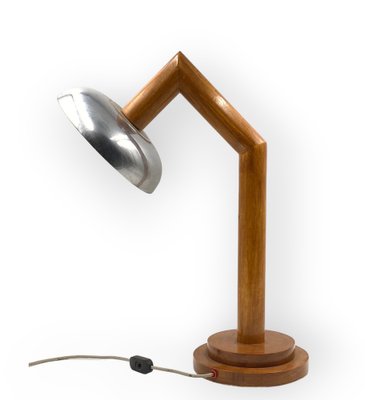 Modern Wooden Table Lamp, France, 1940s-TXN-1807013