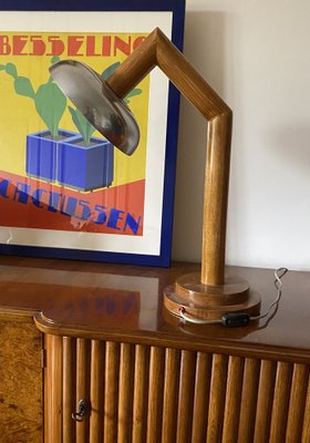 Modern Wooden Table Lamp, France, 1940s-TXN-1807013