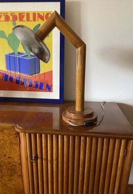 Modern Wooden Table Lamp, France, 1940s-TXN-1807013