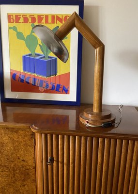 Modern Wooden Table Lamp, France, 1940s-TXN-1807013