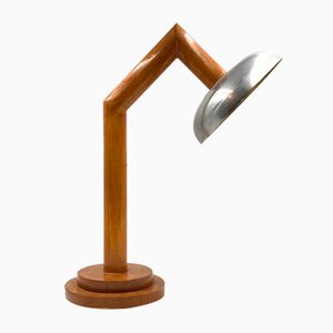 Modern Wooden Table Lamp, France, 1940s-TXN-1807013