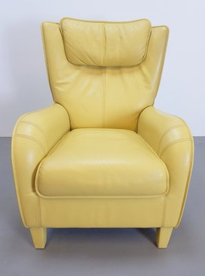 Modern Yellow Leather Lounge Chair from De Sede, 1980s-AXJ-1727879