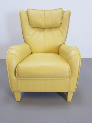 Modern Yellow Leather Lounge Chair from De Sede, 1980s-AXJ-1727879