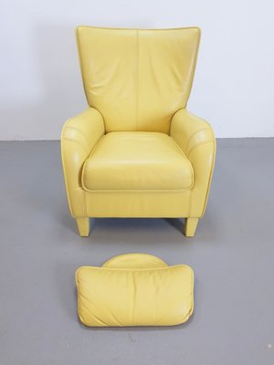 Modern Yellow Leather Lounge Chair from De Sede, 1980s-AXJ-1727879