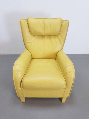 Modern Yellow Leather Lounge Chair from De Sede, 1980s-AXJ-1727879