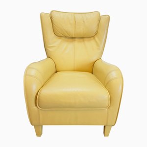 Modern Yellow Leather Lounge Chair from De Sede, 1980s-AXJ-1727879