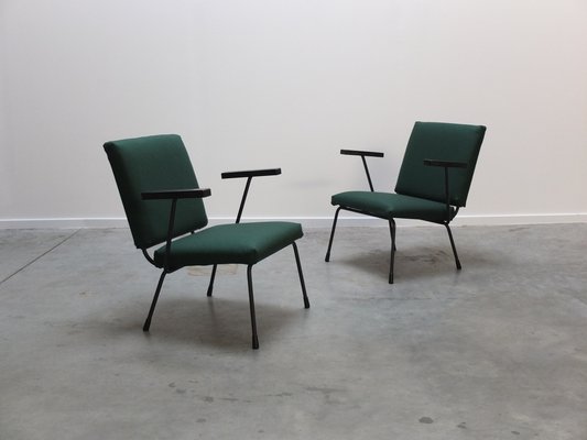 Modernist 1401 Easy Chairs by Wim Rietveld for Gispen, 1950s, Set of 2-MHV-1231742