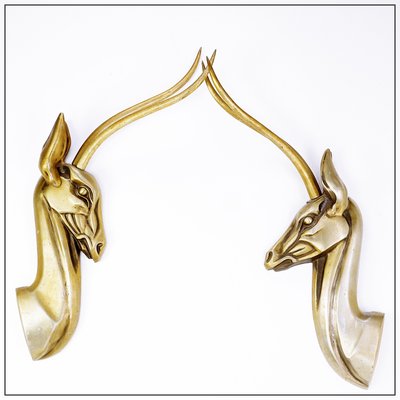 Modernist Anodized Aluminum Gazelle Wall Sculpture by Pendergast, 1960s-NYF-2019201