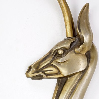 Modernist Anodized Aluminum Gazelle Wall Sculpture by Pendergast, 1960s-NYF-2019201