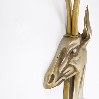 Modernist Anodized Aluminum Gazelle Wall Sculpture by Pendergast, 1960s-NYF-2019201