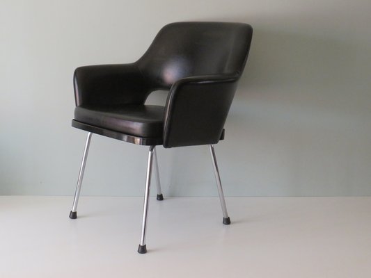 Modernist Armchair in Chrome and Skai, Belgium, 1960s-UKG-1283134