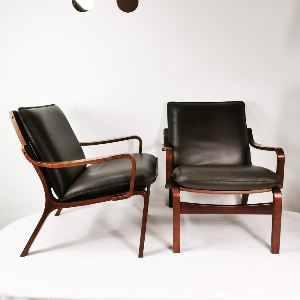 Modernist Armchairs from Skippers Mobler, Denmark, 1970s, Set of 2