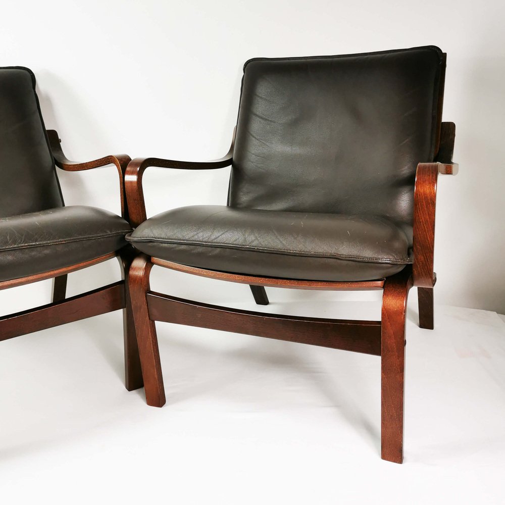 Modernist Armchairs from Skippers Mobler, Denmark, 1970s, Set of 2