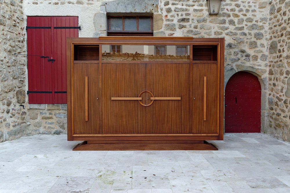 Modernist Art Deco Bookcase / Cabinet attributed to Auguste Vallin, France, 1930s