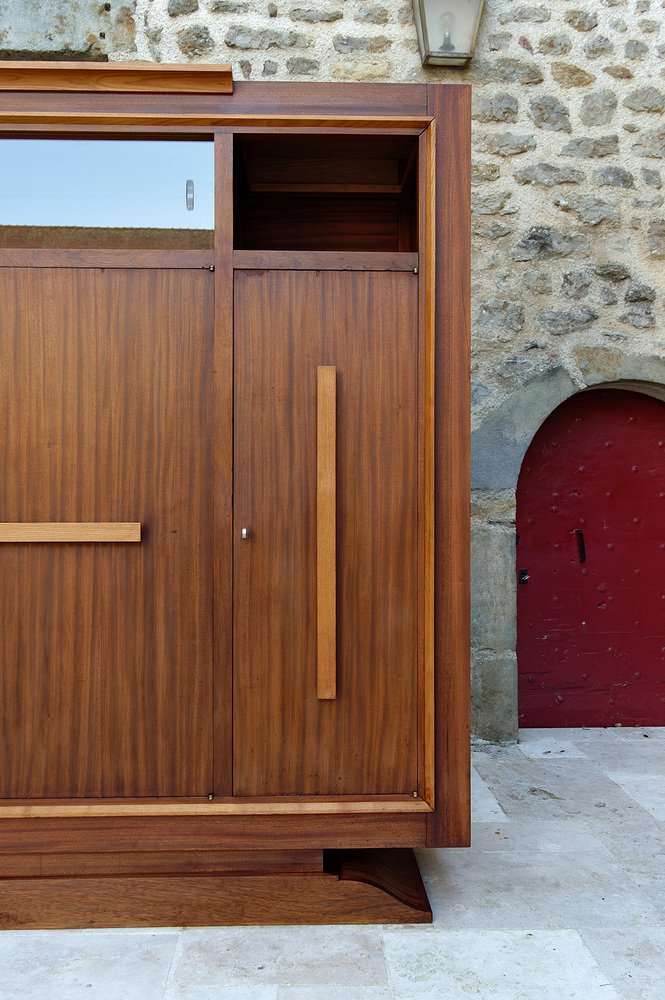 Modernist Art Deco Bookcase / Cabinet attributed to Auguste Vallin, France, 1930s