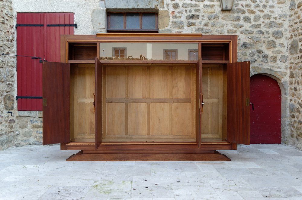 Modernist Art Deco Bookcase / Cabinet attributed to Auguste Vallin, France, 1930s