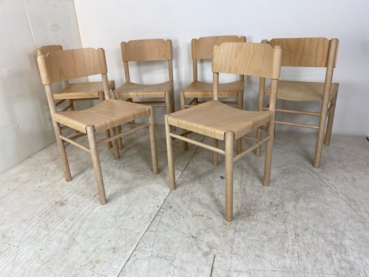 Modernist Beech Dining Chairs by Richard Hutten for Gispen, Set of 6-DE-1060760