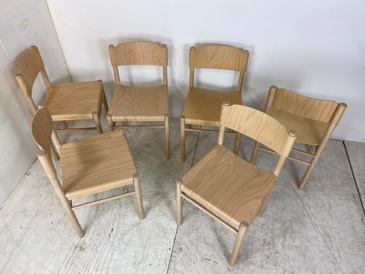 Modernist Beech Dining Chairs by Richard Hutten for Gispen, Set of 6-DE-1060760