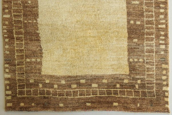 Modernist Beige Hand Woven Rug-AOI-1304641