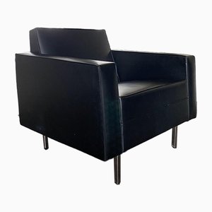 Modernist Black and Chrome Lounge Chair, 1950s-DE-746075