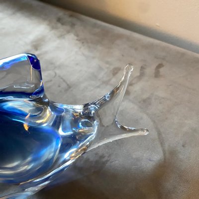 Modernist Blue Murano Glass Tropical Fish in the Style of Seguso, 1970s-NMK-1393909