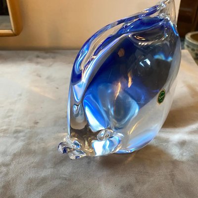 Modernist Blue Murano Glass Tropical Fish in the Style of Seguso, 1970s-NMK-1393909