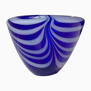 Modernist Blue Spiral Bowl by Vicke Lindstrand for Kosta Boda, 1960s-LCR-919834