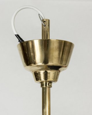 Modernist Brass Chandelier by Hans Bergström, 1940s-NL-1791949