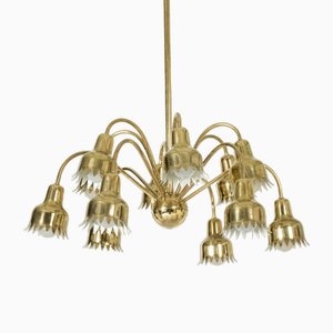 Modernist Brass Chandelier by Hans Bergström, 1940s-NL-1791949