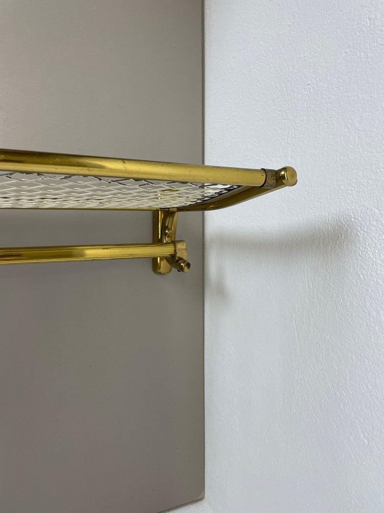 Modernist Brass Coat Rack in the style of Mategot, France, 1950s