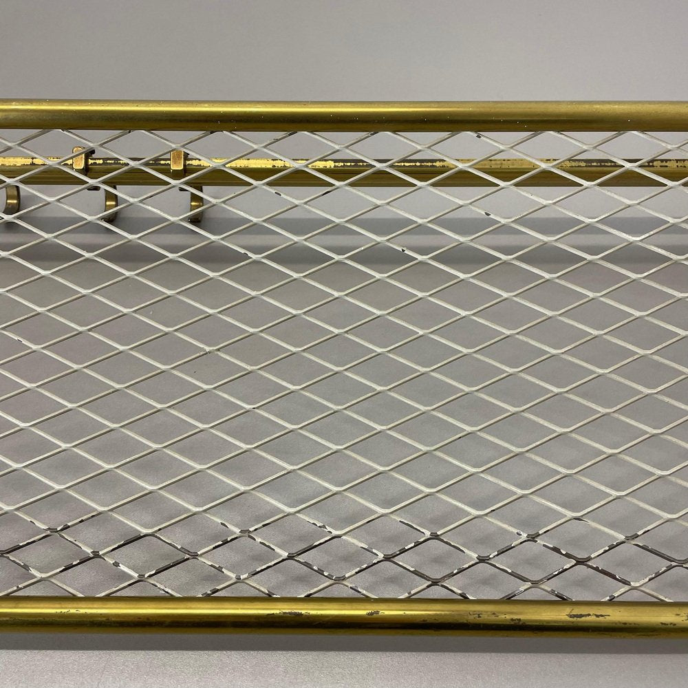 Modernist Brass Coat Rack in the style of Mategot, France, 1950s