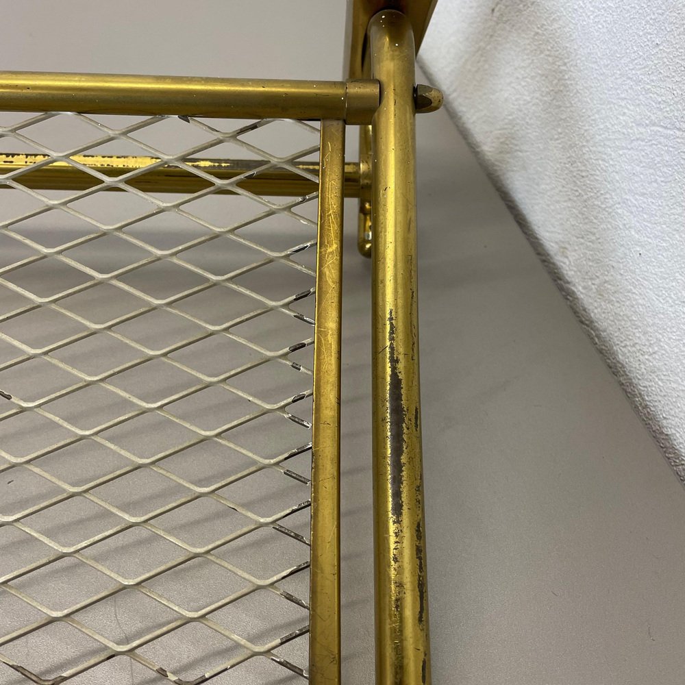 Modernist Brass Coat Rack in the style of Mategot, France, 1950s