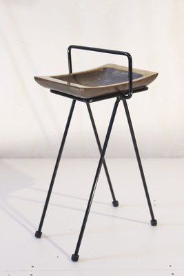 Modernist Bronze Ashtray for Wrought Iron Base, 1950s-WEQ-1138571