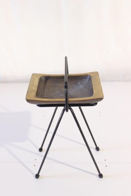 Modernist Bronze Ashtray for Wrought Iron Base, 1950s-WEQ-1138571